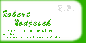 robert modjesch business card